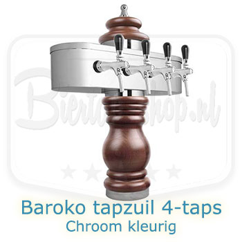 Lindr Baroko tapzuil chroom 4-taps 