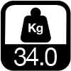 34.0 kg