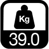 39.0 kg