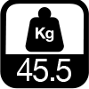 45.5 kg